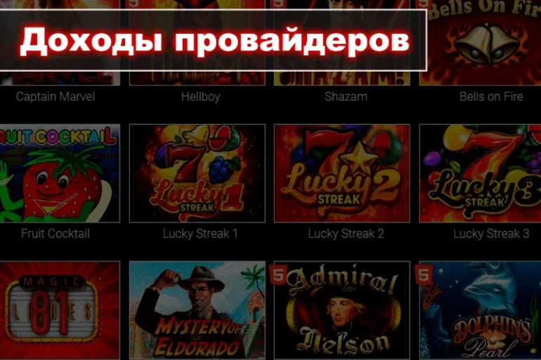 Доходы провайдеров видеослотов 41 Доходы провайдеров видеослотов